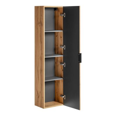 Ensemble meuble double vasque 120cm miroirs LED et colonne Adriel Bois