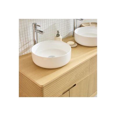 Ensemble meuble double vasque ALASKA 120cm + vasque