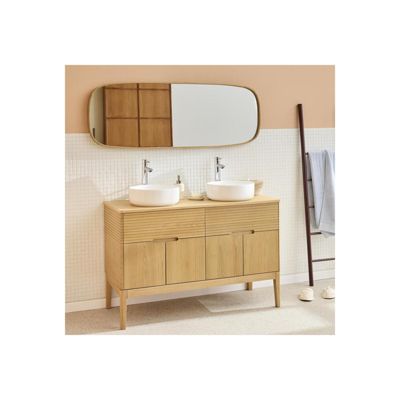 Ensemble meuble double vasque ALASKA 120cm + vasque