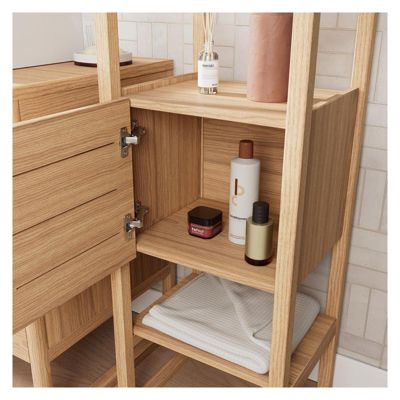 Ensemble meuble double vasque ATOLL 140 cm + Vasques + Robinets + Miroir + Colonne