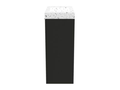 Ensemble meuble lave-mains à suspendre Imandra noir mat l.44 cm + plan vasque lave-mains terrazzo