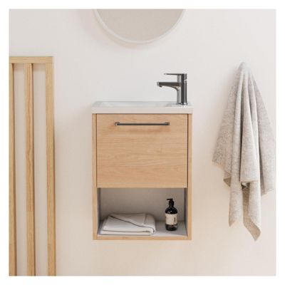 Ensemble meuble lave-mains NIKA + robinet
