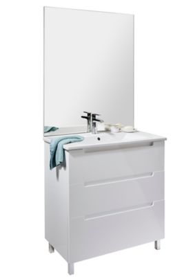 Ensemble Meuble A Poser Blanc Trio Castorama
