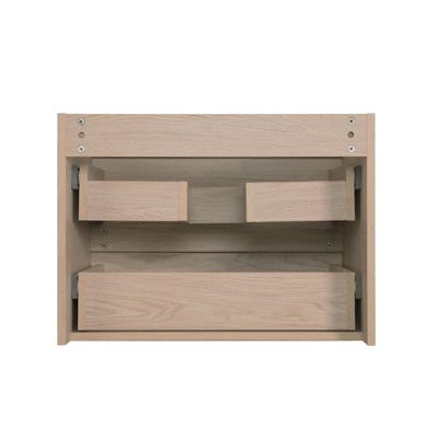 Ensemble meuble simple vasque 60cm avec vasque et colonne SORRENTO Décor chêne