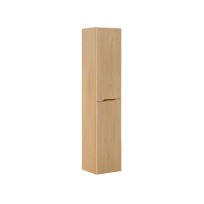 Ensemble meuble simple vasque encastree 80cm et colonne Isaline Bois