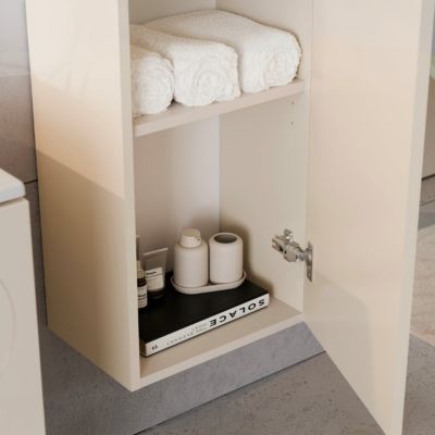 Ensemble meuble simple vasque encastree 80cm et colonne Sanae Beige sable