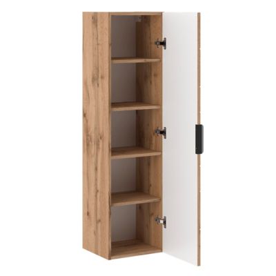 Ensemble meuble simple vasque encastree 80cm et colonne Teren Bois