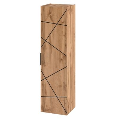 Ensemble meuble simple vasque encastree 80cm et colonne Teren Bois