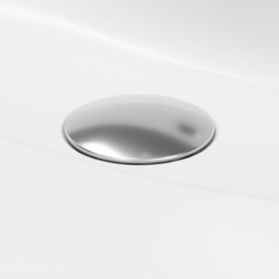 Ensemble meuble sous vasque blanc + plan vasque en résine blanc L.60,4 cm GoodHome Nevado