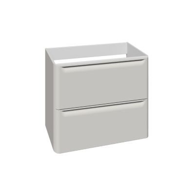 Ensemble meuble sous vasque cachemire + plan vasque en résine blanc L.60,4 cm GoodHome Nevado