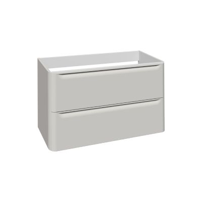 Ensemble meuble sous vasque cachemire + plan vasque en résine blanc L.80,4 cm GoodHome Nevado