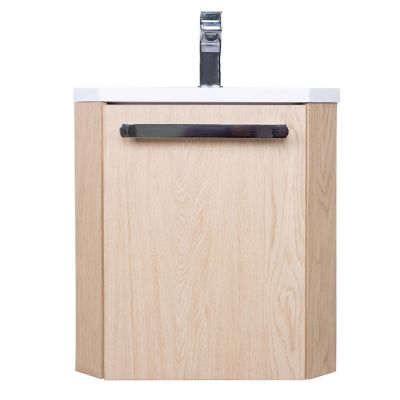 Meuble Lavabo BRIDGE BENO 40 Cm - Céramique Avec Vasque Et Rangement Golden Sand