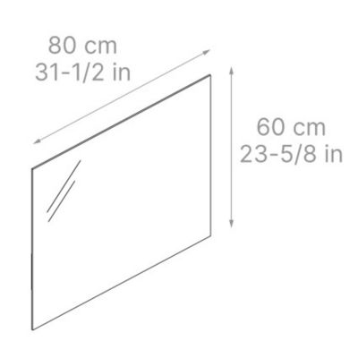 Ensemble meuble sous vasque Nia l.80 cm effet noyer + plan vasque blanc + miroir