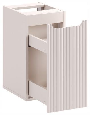 Ensemble meuble suspendu sous vasque 60 cm et cargo 30 cm NOVA cachemire avec plan chêne