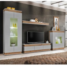 Ensemble Meuble TV "Berlin" 330cm Gris & Naturel