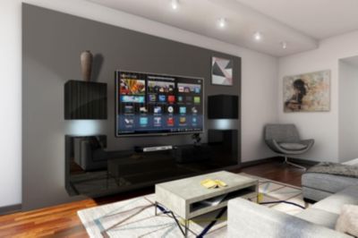 Ensemble meuble TV CONCEPT 32-32-HG-B-1-1A noir brillant 240 cm