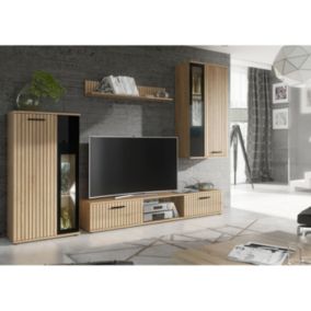 Ensemble Meuble TV Design "Wow" 255cm Naturel