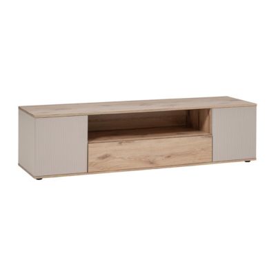 Ensemble Meuble TV Rainuré "Catalina" 320cm Naturel
