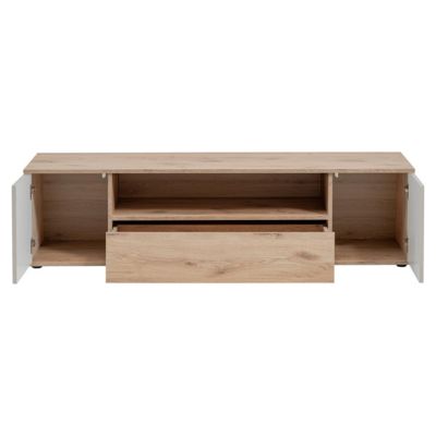 Ensemble Meuble TV Rainuré "Catalina" 320cm Naturel