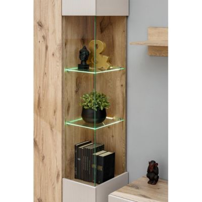 Ensemble Meuble TV Rainuré "Catalina" 320cm Naturel