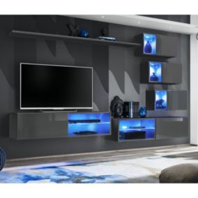 Ensemble Meuble TV "Switch XXIV" 250cm Gris