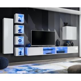 Ensemble Meuble TV "Switch XXVI" 320cm Blanc