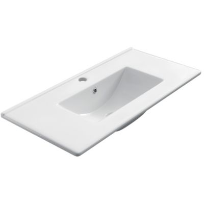 Ensemble meuble vasque suspendu blanc avec mitigeur et miroir, l.80 x H.55 x P.45 cm, 2 tiroirs amortis, Futurbath Pedro