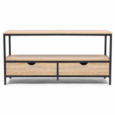 Ensemble meubles de salon buffet, table basse relevable et meuble TV DETROIT design industriel