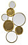 Ensemble miroirs et plaques dorées effet sequin L.100 x l.60 cm métal doré