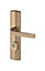 Ensemble poignée de porte blindée béquille sur plaque standard eXPRESSION Bricard entraxe 195mm brossé bronze