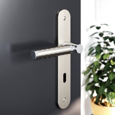DOMINO Poignée De Porte VITA-R M6/M9 Chrome/Nickel WC Poignée Avec