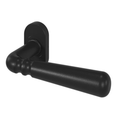 Ensemble poignée sur rosace à visser GoodHome Kilhog noir Ø63mm