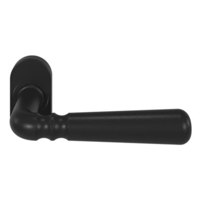 Ensemble poignée sur rosace à visser GoodHome Kilhog noir Ø63mm