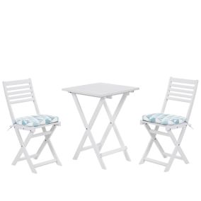 Ensemble pour bistro avec coussin Bois Bleu FIJI