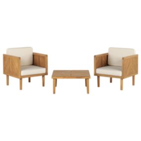 Ensemble pour bistro avec coussin Bois Bois clair BARATTI