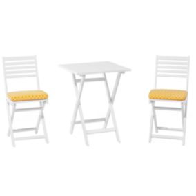 Ensemble pour bistro avec coussin Bois Jaune FIJI