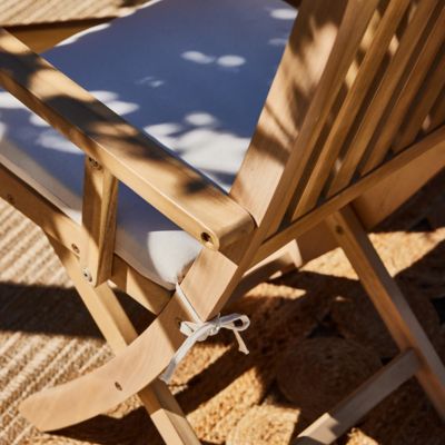 Ensemble repas jardin table en bois et céramique en terre cuite 205x105 + 8 chaises avec accoudoirs avec coussins - Java Light