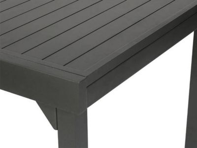 Ensemble repas table extensible rectangulaire alu Graphite Piazza + 12 fauteuils Piazza - Hespéride