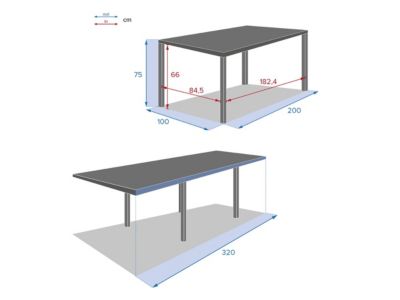 Ensemble repas table extensible rectangulaire alu Graphite Piazza + 12 fauteuils Piazza - Hespéride