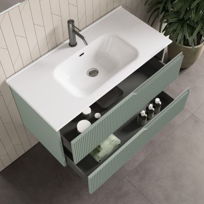 Ensemble salle de bain 4 pièces VENERE vert sauge