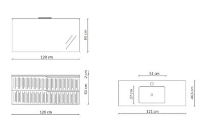 Ensemble salle de bain 4 pièces VENERE vert sauge