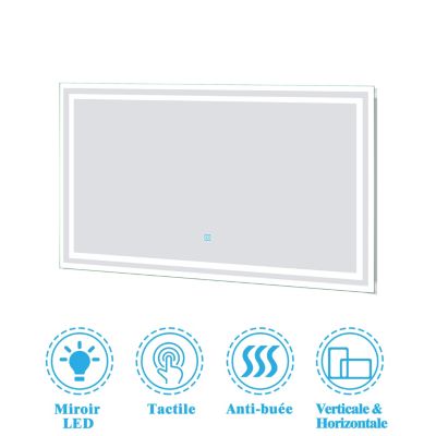 Ensemble Salle De Bain 80cm meuble Chêne Wotan avec miroir lumineux