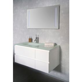 Ensemble salle de bain CUBE blanc 100 x 48 x 46 cm