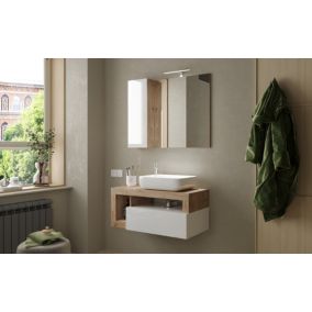 Ensemble salle de bain HAMBURG blanc brillant, Kadiz 92 x 47 x 49 cm