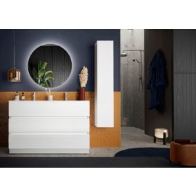 Ensemble salle de bain START blanc brillant, 122 x 86 x 47 cm