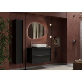 Ensemble salle de bain STEEL noir frêne, en plusieurs dimensions - 79 cm