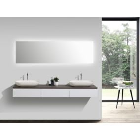 Ensemble salle de bain Vision 1800 blanc mat, Sans miroir, cache, ni vasque