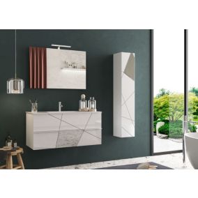 Ensemble salle de bain VITTORIA blanc brillant, 101 x 53 x 47 cm