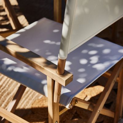 Ensemble salle à manger de jardin table extensible 180-240x100 + 6 chaises directeur brut - Java Light