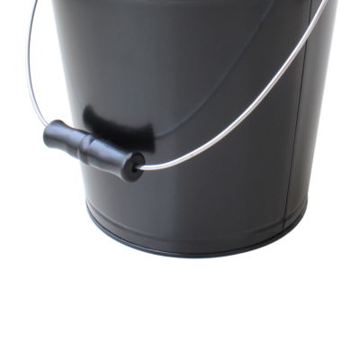 Ensemble seau 13L pelle et balayette en acier galvanisé noir GoodHome Guzet